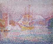 Paul Signac Harbour at Marseilles painting